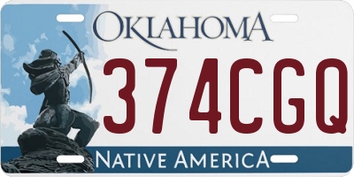 OK license plate 374CGQ