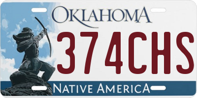 OK license plate 374CHS