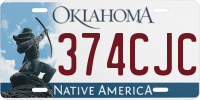 OK license plate 374CJC