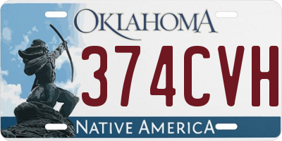 OK license plate 374CVH