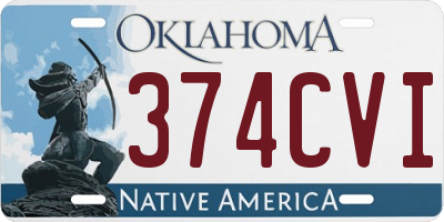 OK license plate 374CVI