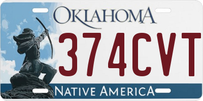 OK license plate 374CVT
