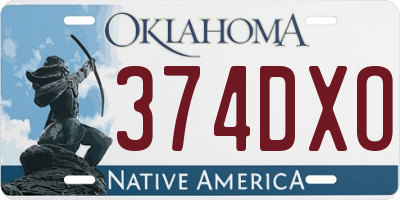 OK license plate 374DXO
