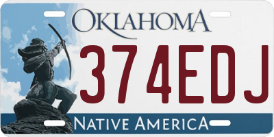 OK license plate 374EDJ