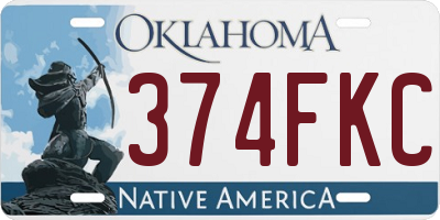 OK license plate 374FKC