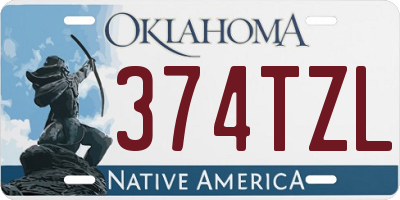 OK license plate 374TZL