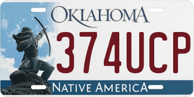 OK license plate 374UCP