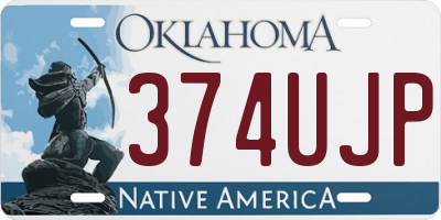 OK license plate 374UJP