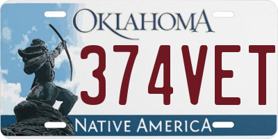 OK license plate 374VET