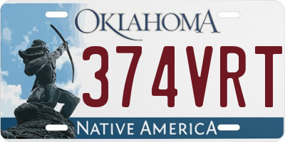 OK license plate 374VRT