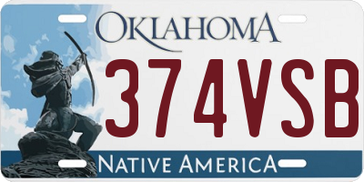 OK license plate 374VSB