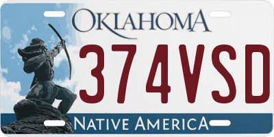 OK license plate 374VSD