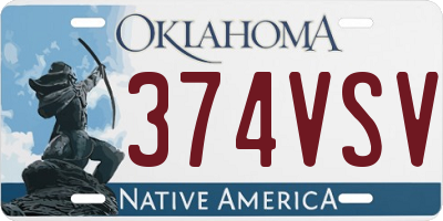 OK license plate 374VSV
