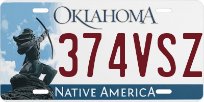 OK license plate 374VSZ