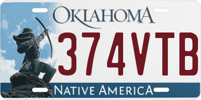OK license plate 374VTB