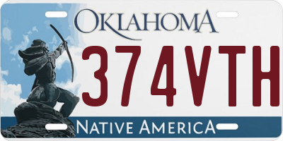 OK license plate 374VTH