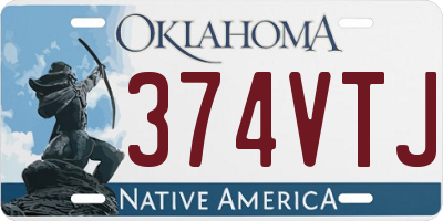 OK license plate 374VTJ