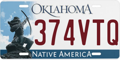 OK license plate 374VTQ