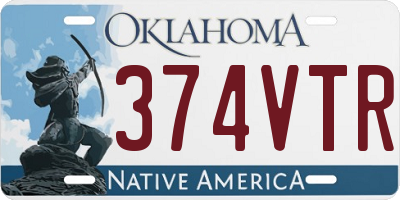OK license plate 374VTR