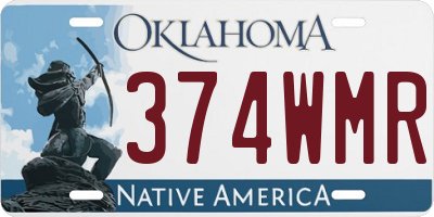 OK license plate 374WMR