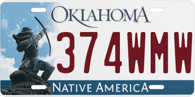 OK license plate 374WMW