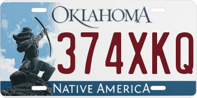 OK license plate 374XKQ