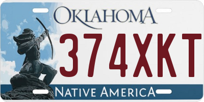 OK license plate 374XKT