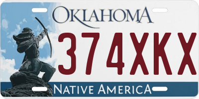 OK license plate 374XKX