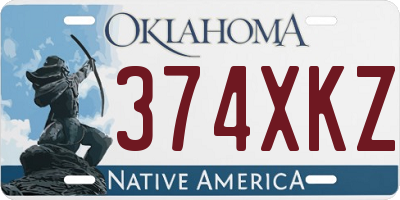 OK license plate 374XKZ