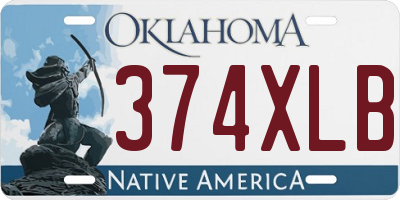 OK license plate 374XLB