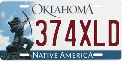 OK license plate 374XLD