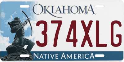 OK license plate 374XLG
