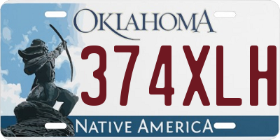 OK license plate 374XLH