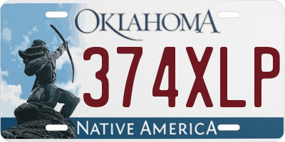 OK license plate 374XLP