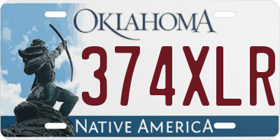 OK license plate 374XLR