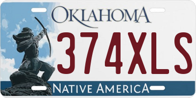 OK license plate 374XLS