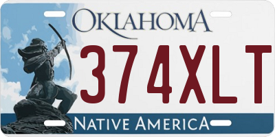 OK license plate 374XLT