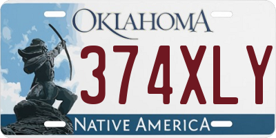 OK license plate 374XLY