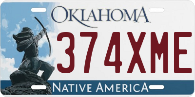 OK license plate 374XME