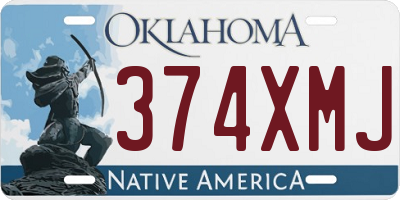 OK license plate 374XMJ