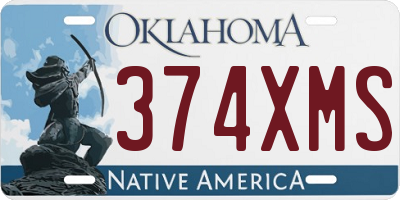OK license plate 374XMS