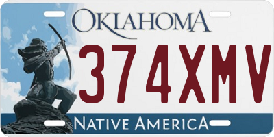 OK license plate 374XMV