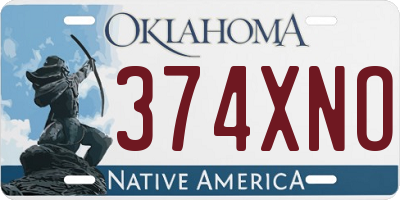 OK license plate 374XNO