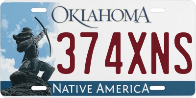 OK license plate 374XNS