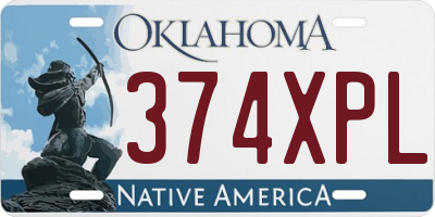 OK license plate 374XPL