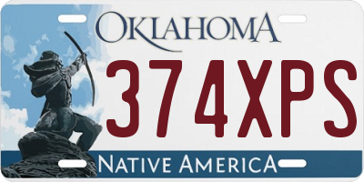 OK license plate 374XPS
