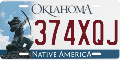 OK license plate 374XQJ