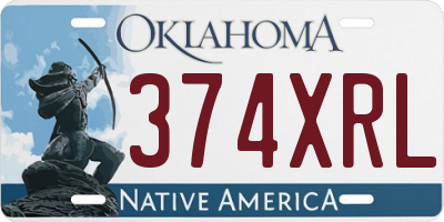 OK license plate 374XRL
