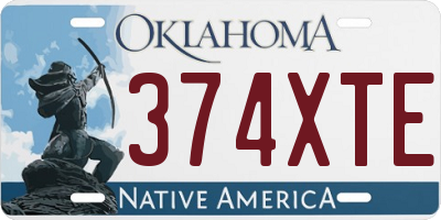 OK license plate 374XTE