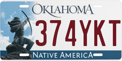 OK license plate 374YKT